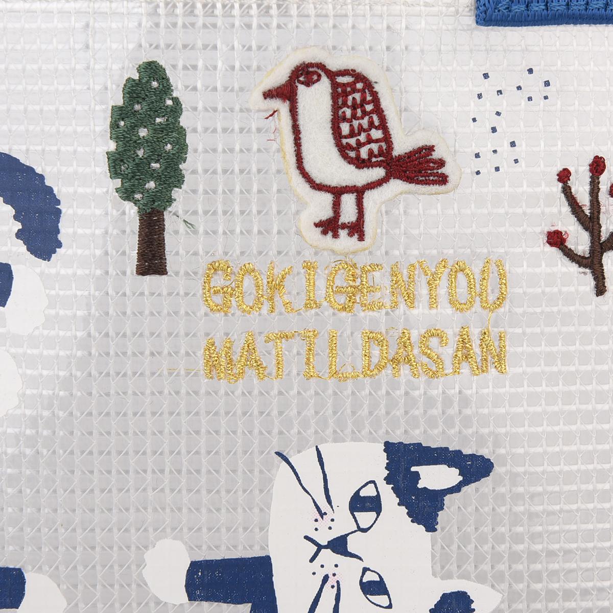 クリアメッシュ　トートバッグSサイズ　マチルダさん柄ねこ　ネコ　猫