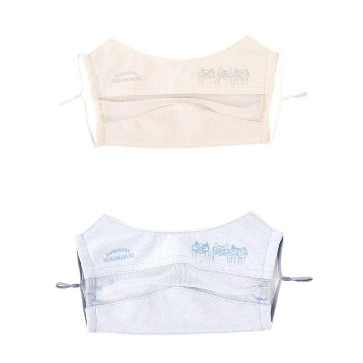 接触冷感UV加工　マスク　ネコまるけ柄（ねこ　ネコ　猫）