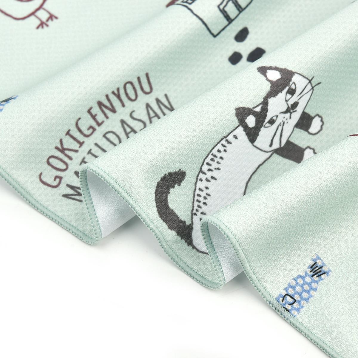 クスグルひやっと冷感タオル　マチルダさん柄ねこ　ネコ　猫