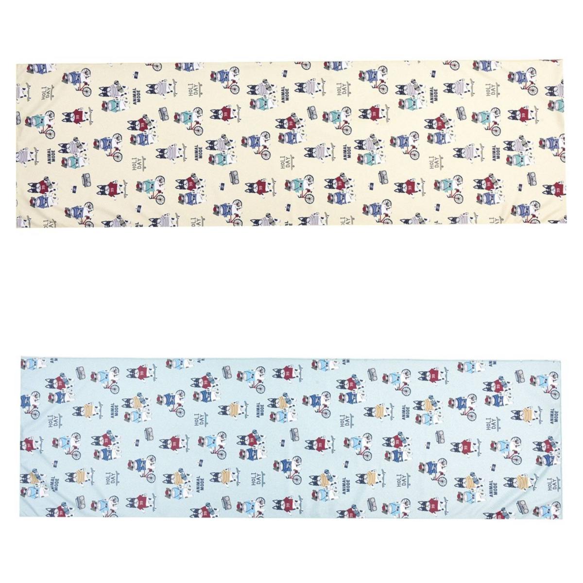 クスグルひやっと冷感タオル　アニマルモード柄（ねこ　ネコ　猫）