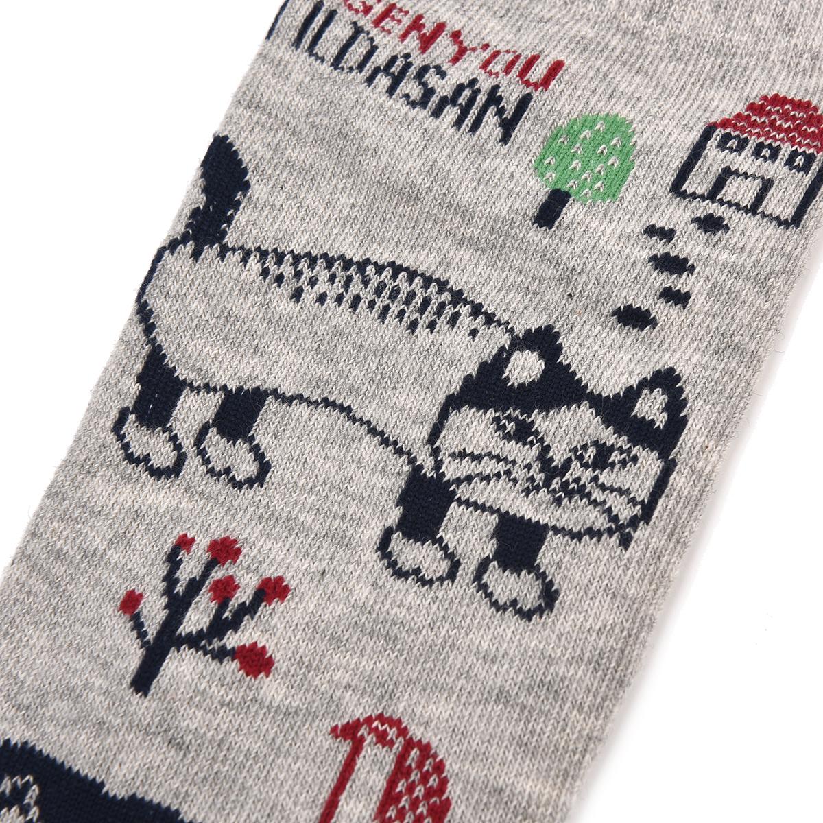 クスグルソックス　ジャガード靴下　マチルダさん柄ねこ　ネコ　猫