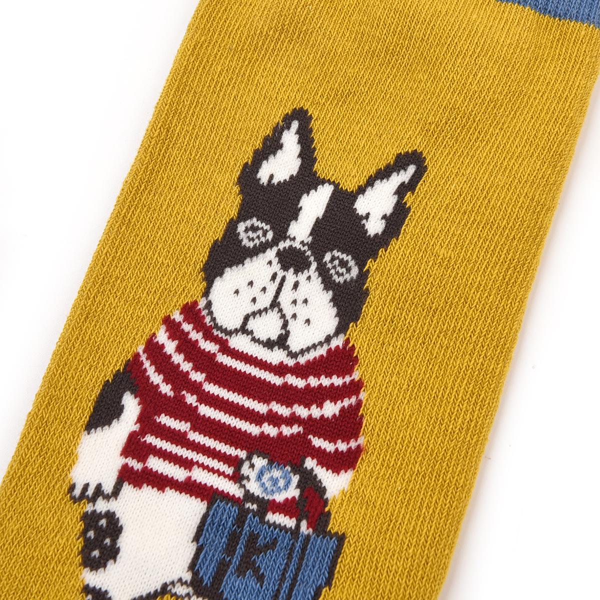 クスグルソックス　ジャガード靴下　パウロ柄