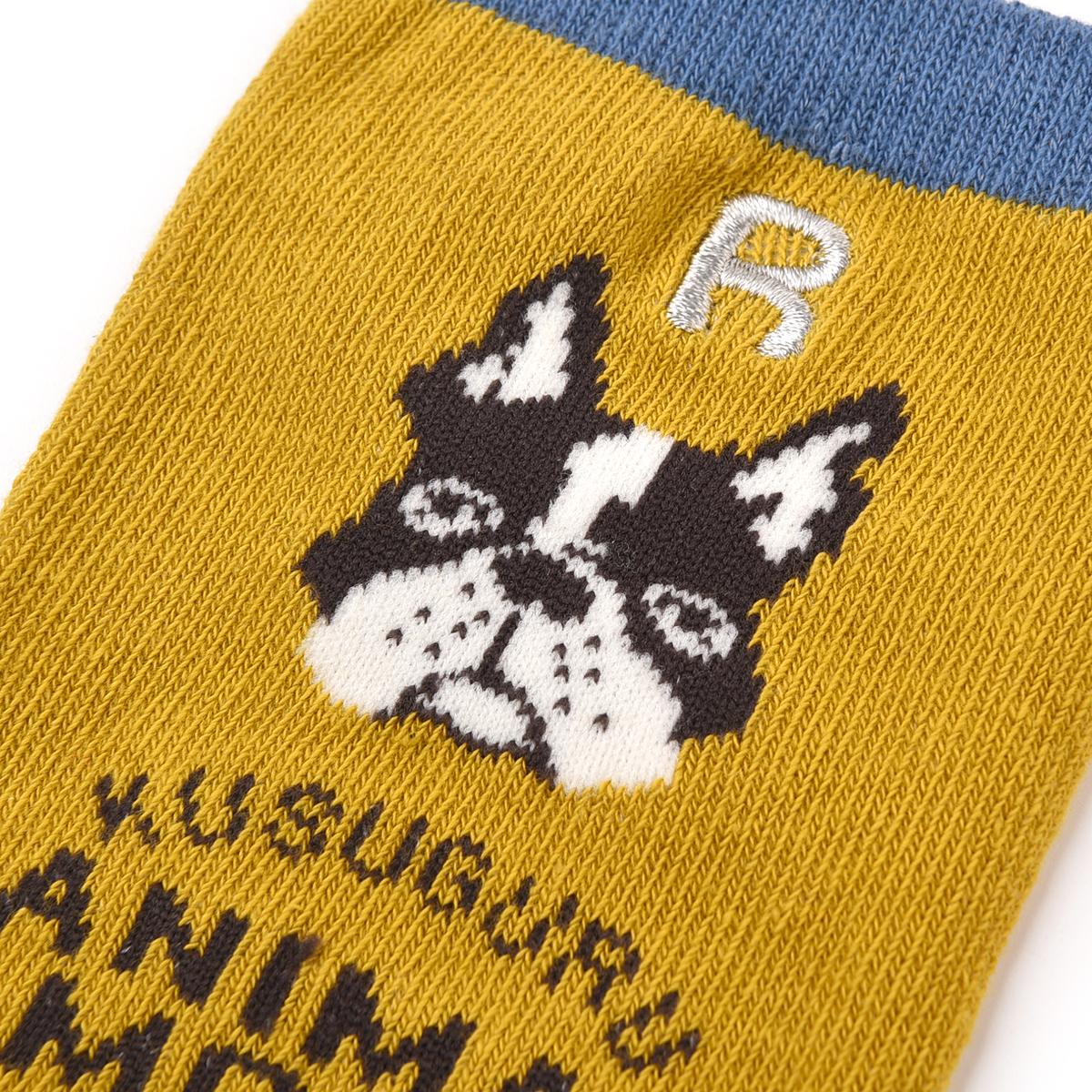 クスグルソックス　ジャガード靴下　パウロ柄