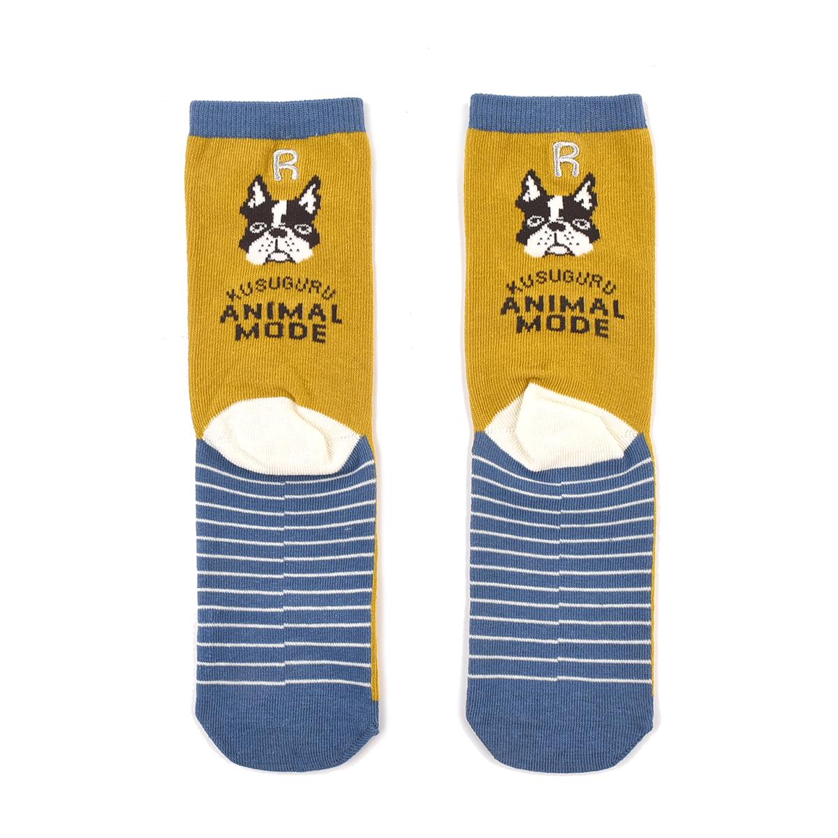 クスグルソックス　ジャガード靴下　パウロ柄