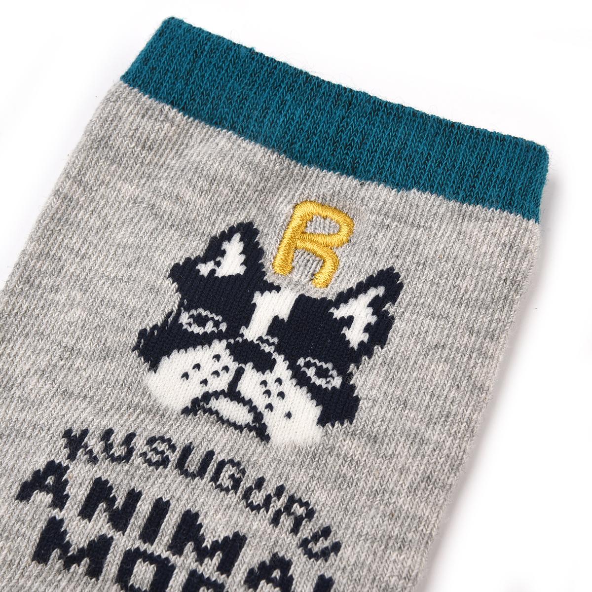 クスグルソックス　ジャガード靴下　パウロ柄