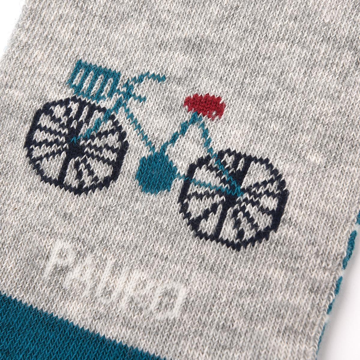 クスグルソックス　ジャガード靴下　パウロ柄