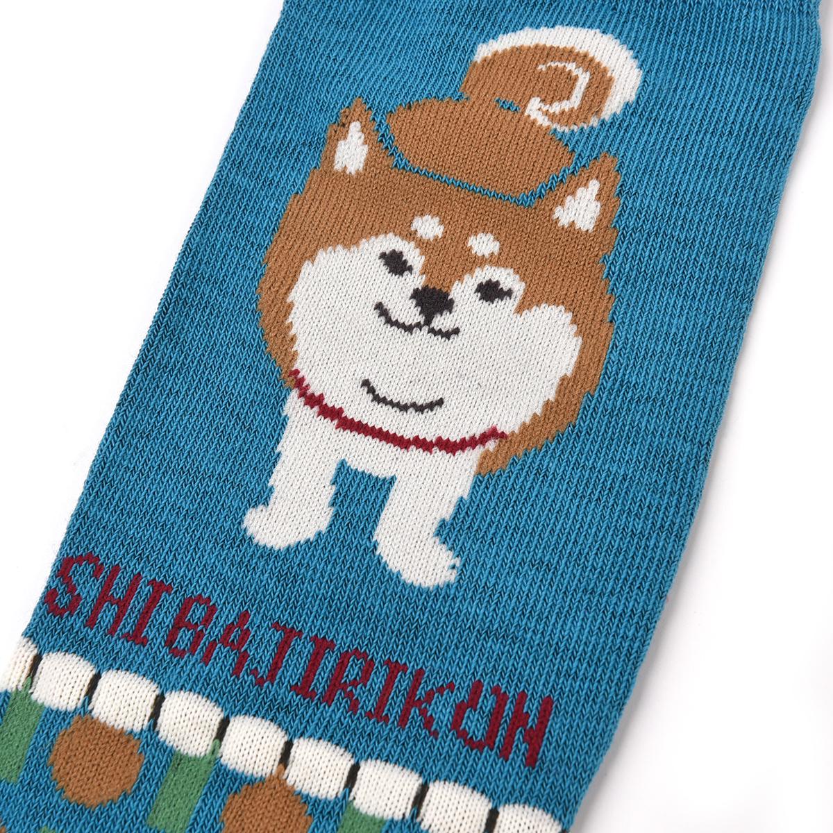 クスグルソックス　ジャガード靴下　柴尻君柄