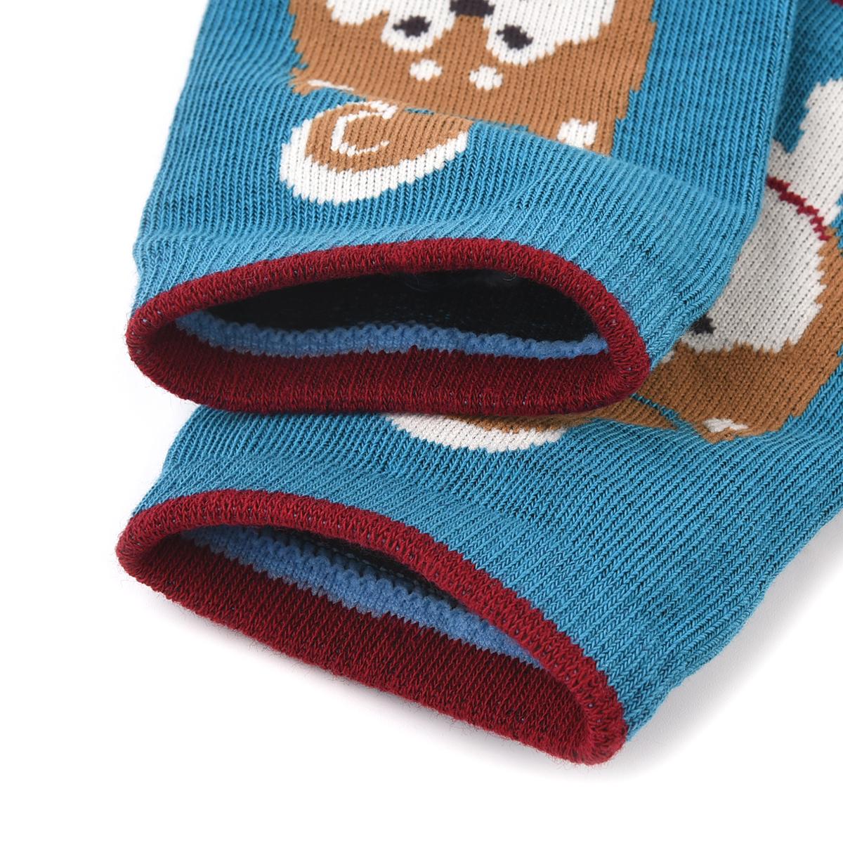 クスグルソックス　ジャガード靴下　柴尻君柄