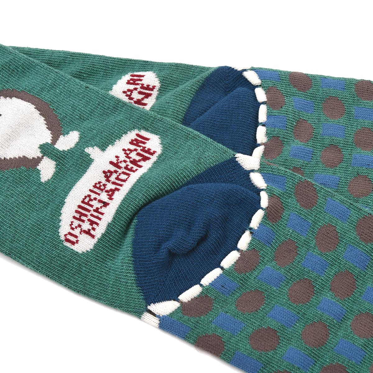 クスグルソックス　ジャガード靴下　柴尻君柄