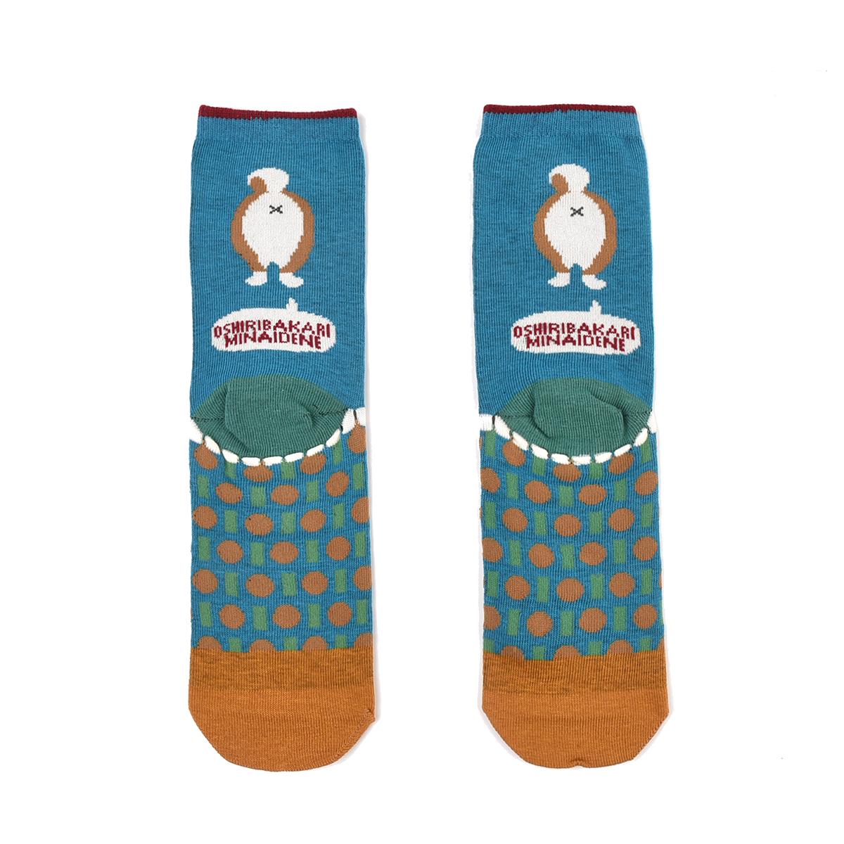 クスグルソックス　ジャガード靴下　柴尻君柄