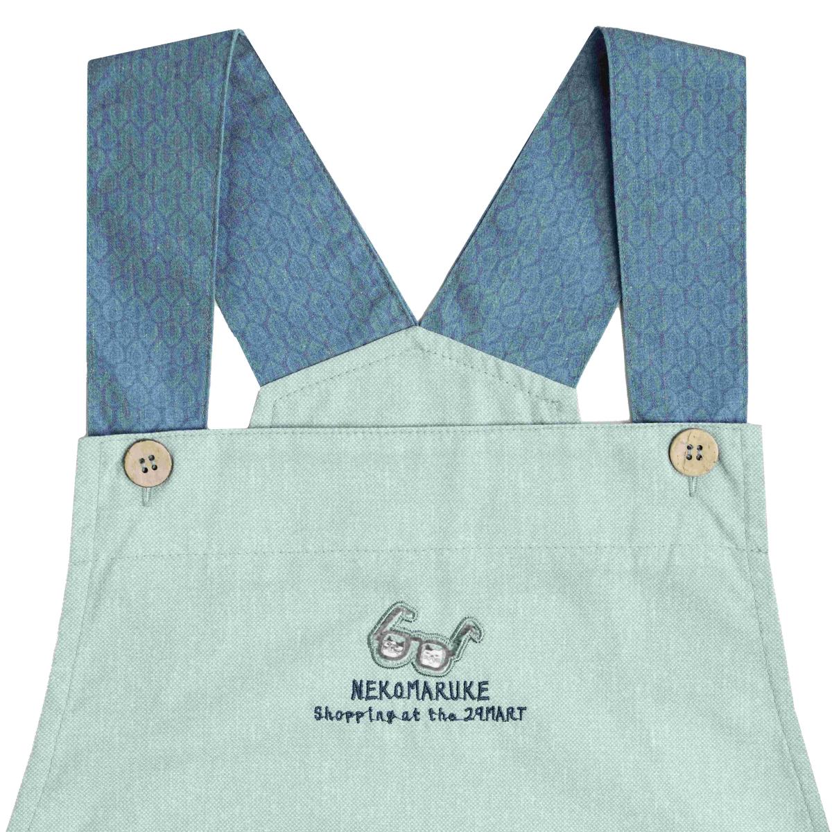 ネコまるけ　両脇釦あきエプロンねこ　ネコ　猫