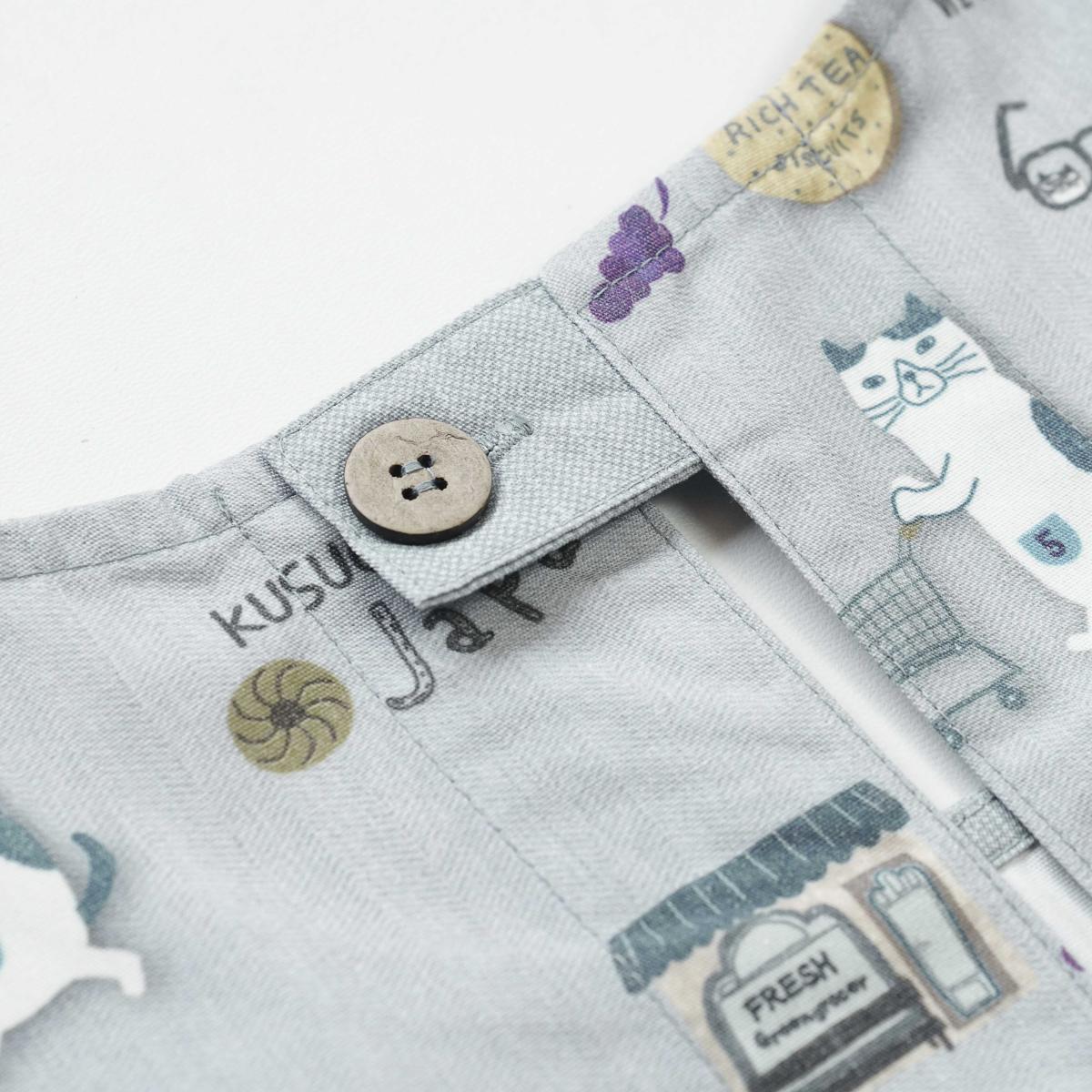 ネコまるけ　釦リボンあきエプロンねこ　ネコ　猫