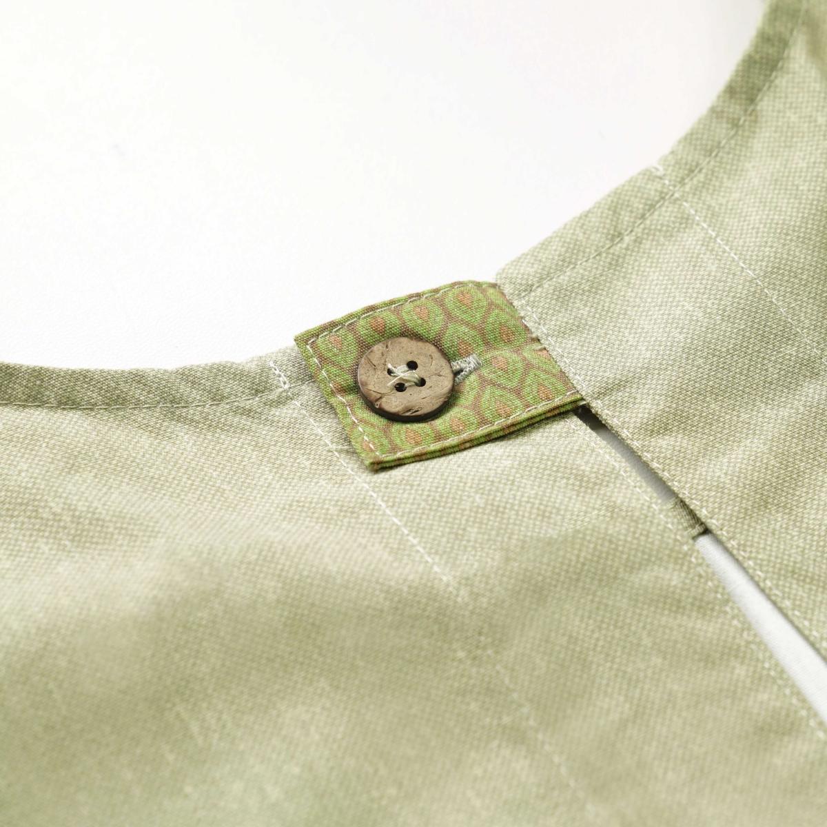 ネコまるけ　釦リボンあきカッポウ