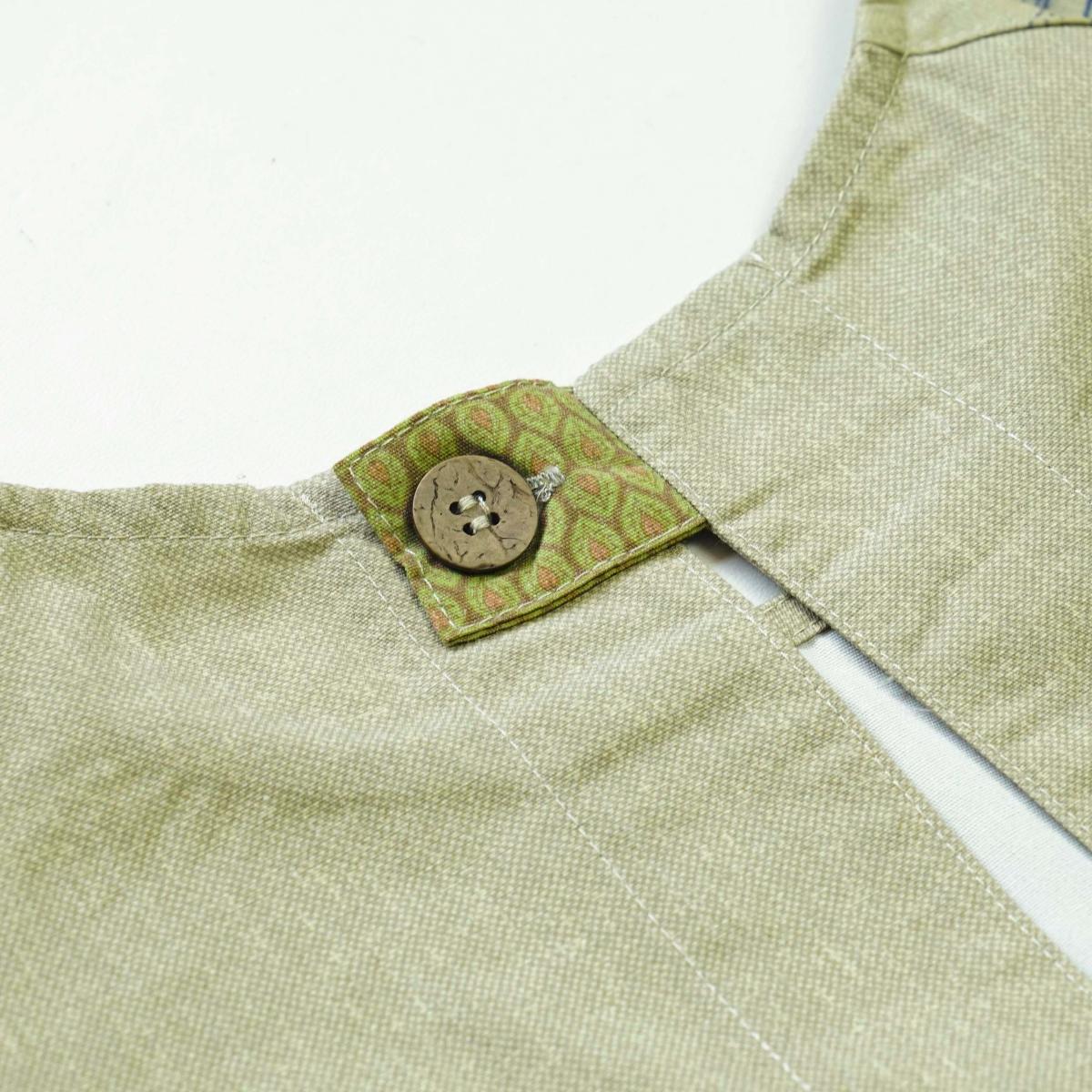 ネコまるけ　釦リボンあきリブカッポウねこ　ネコ　猫