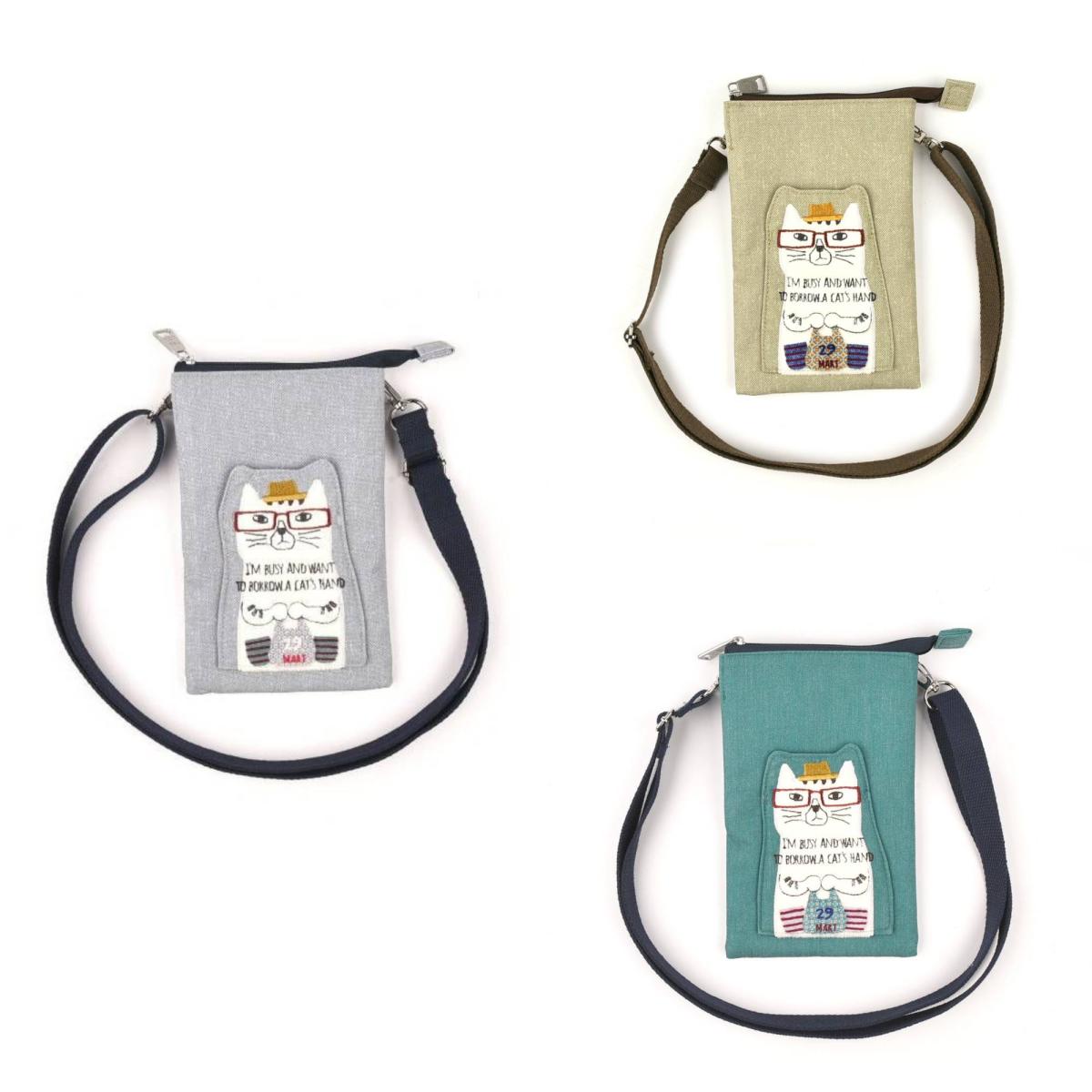 ネコまるけ　ミニサコッシュ（ねこ　ネコ　猫）