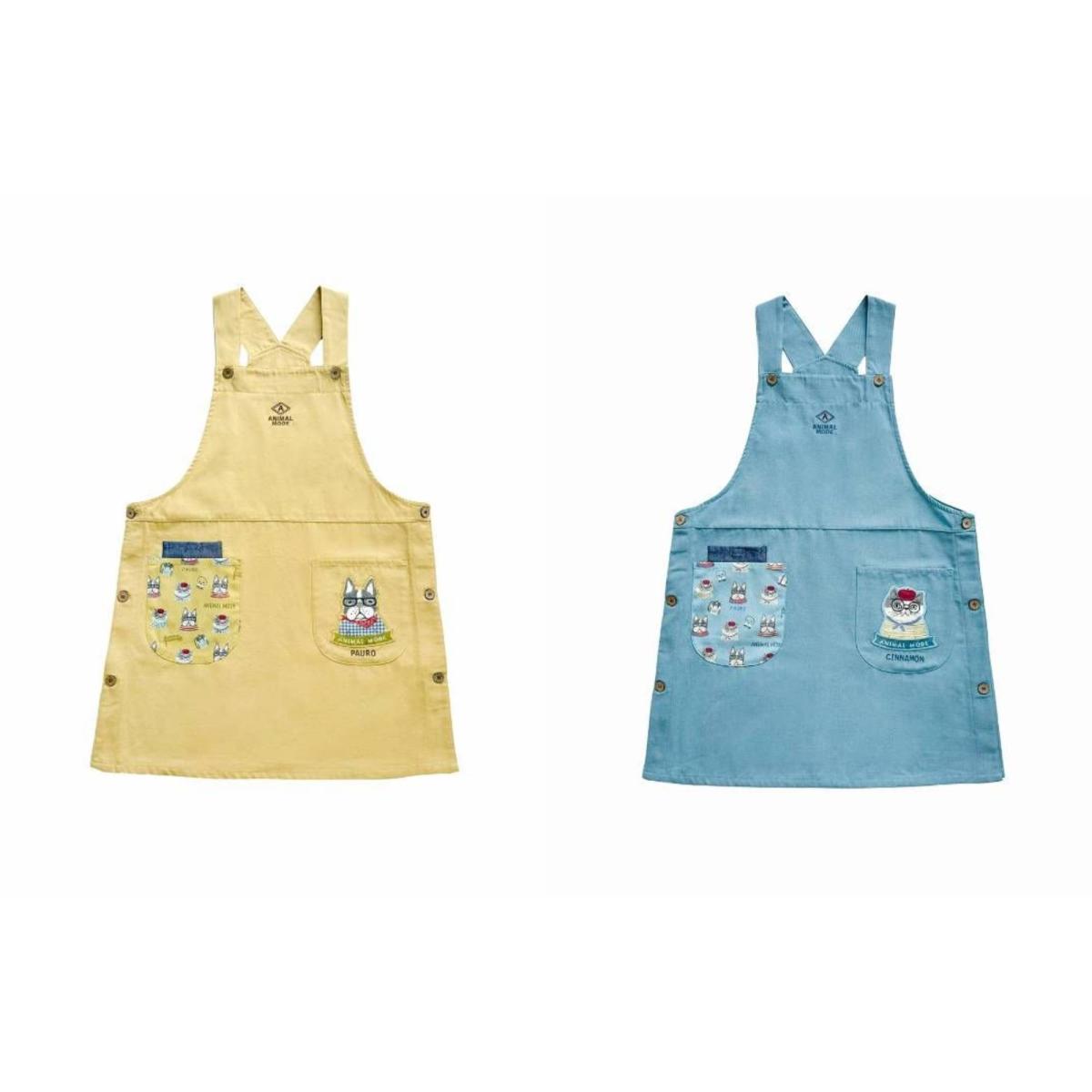 アニマルモード　両脇釦あきエプロン（ねこ　ネコ　猫）
