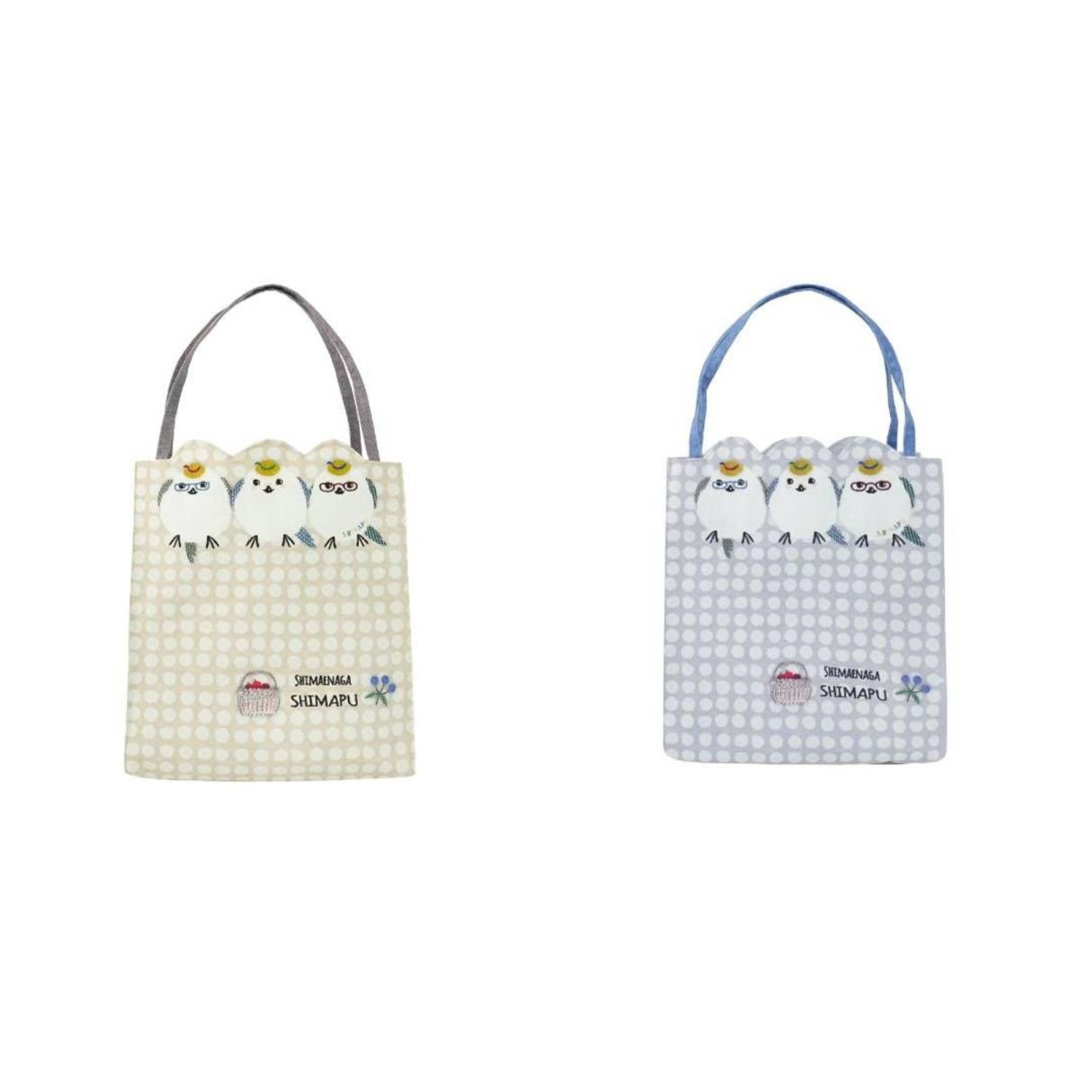 シマエナガ鳥のしまぷうさん　ダイカットトートバッグ