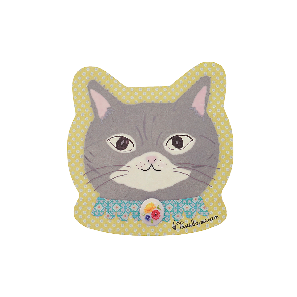 合皮マウスパッド　つばめさん柄（ねこ　ネコ　猫）