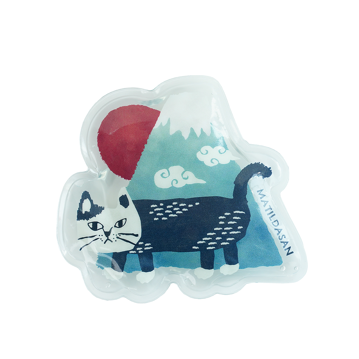 ダイカットジェル保冷剤　富士山とマチルダさん（ねこ　ネコ　猫）