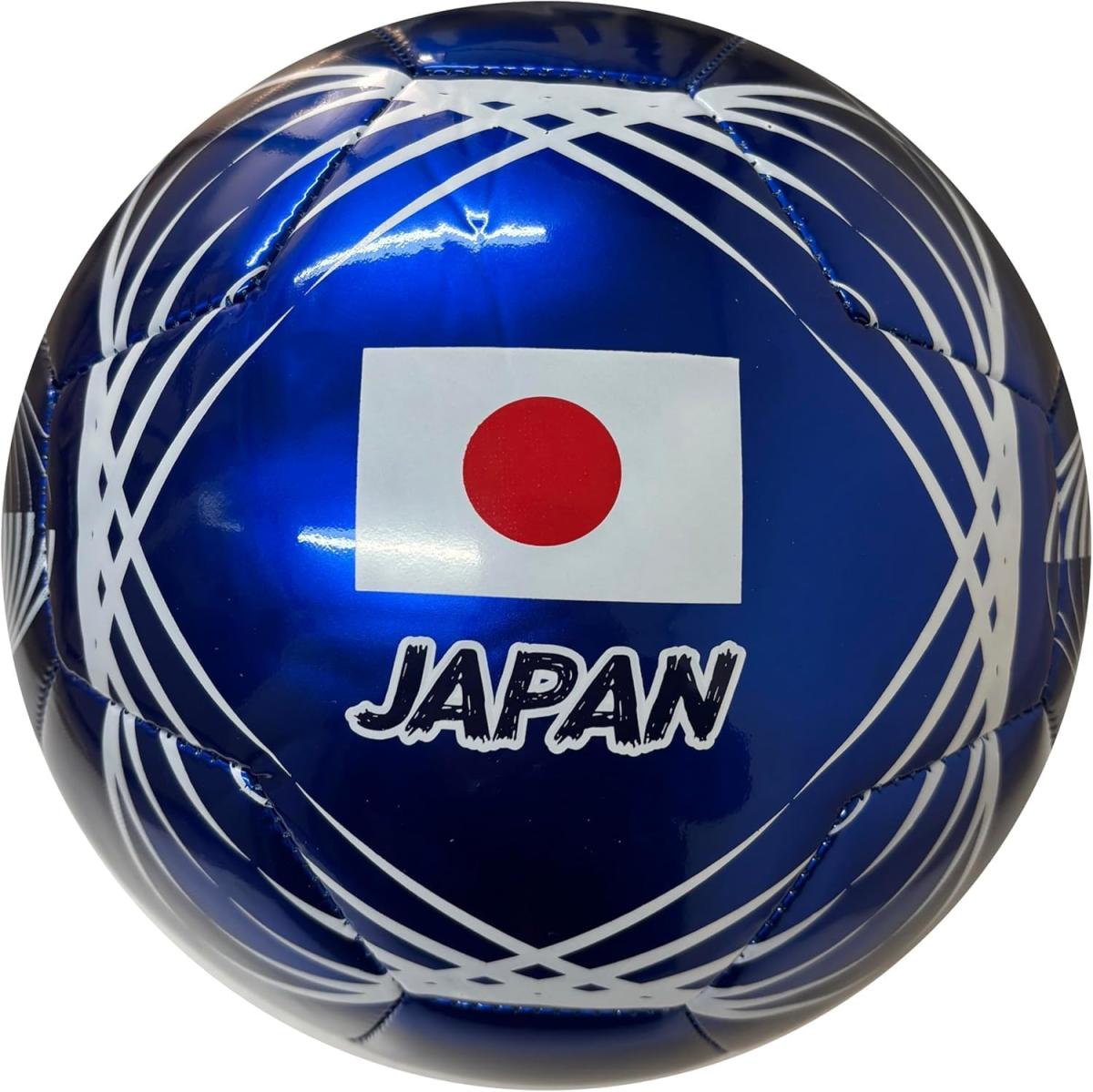 サッカーボール 4号 小学生 練習用 JAPANロゴ ブルー