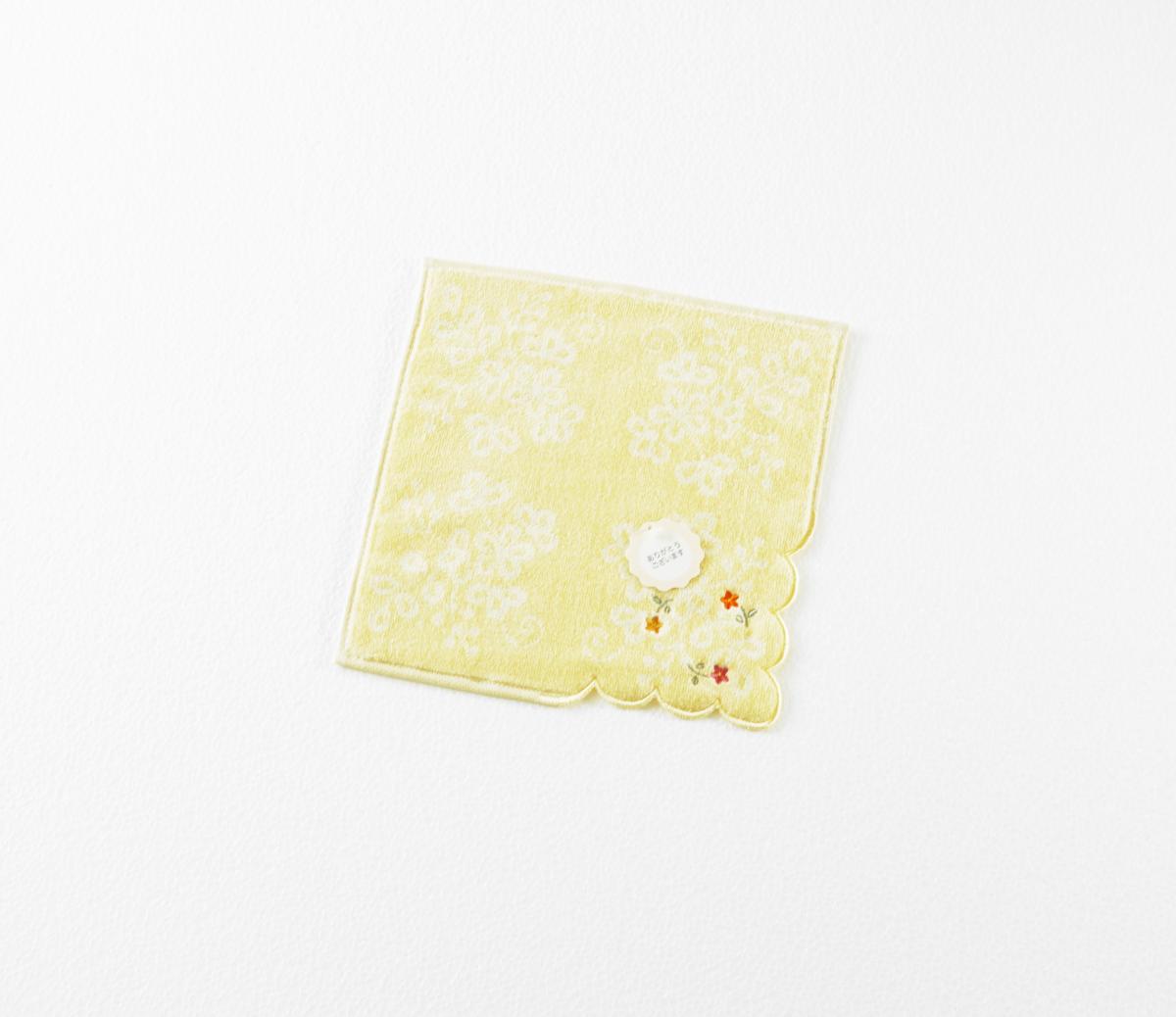ミニョン　タオルハンカチ　イエロー