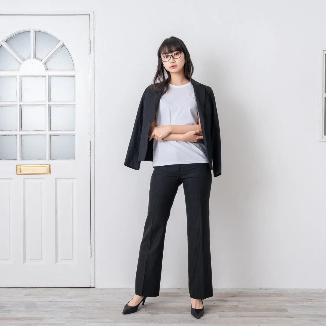 天然繊維 超長綿 レディース半袖Tシャツ 354-400