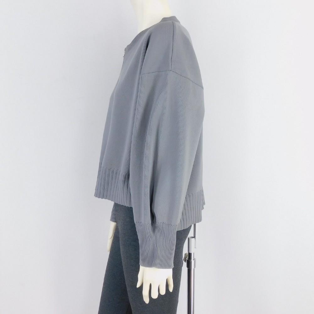 5色展開無地ジップカーディガンゆったりサイズ