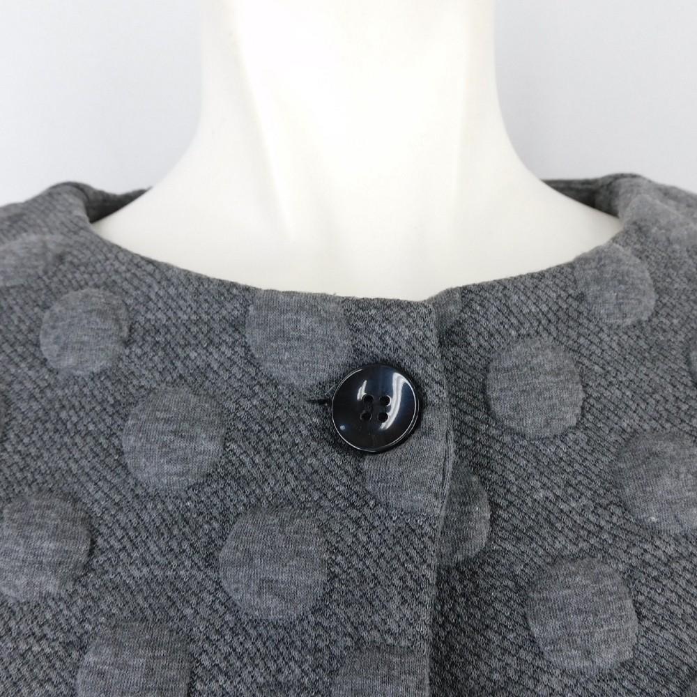 2025秋冬新作1色2サイズ展開ドット柄ふくれジャガードジャケットゆったりサイズ