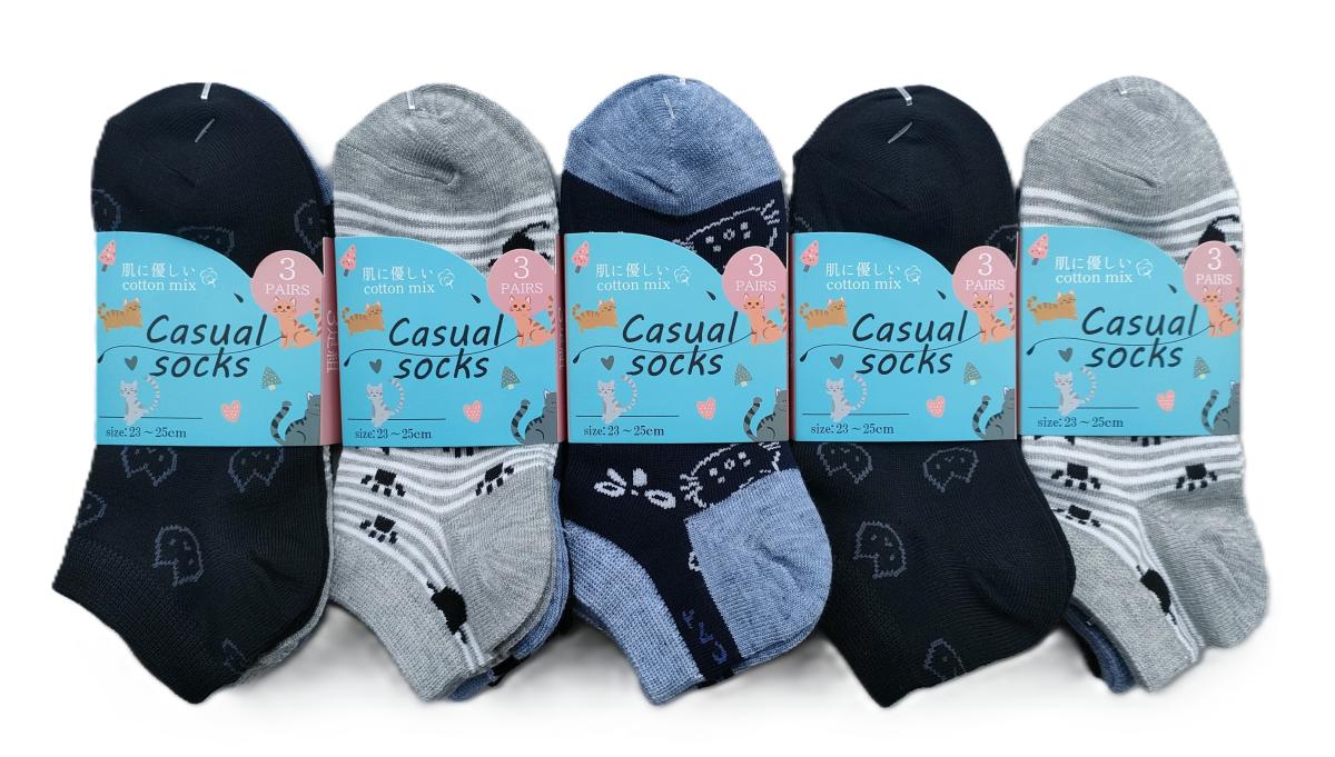 【3足組】レディース　スニーカーソックス