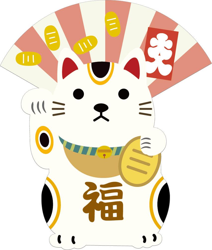 開運アクリルマグネット　招き猫