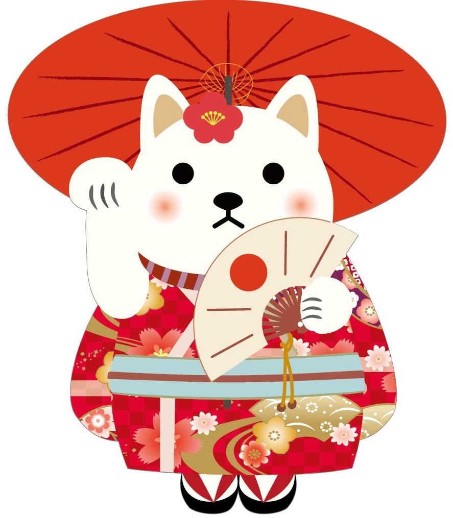 開運アクリルマグネット　着物