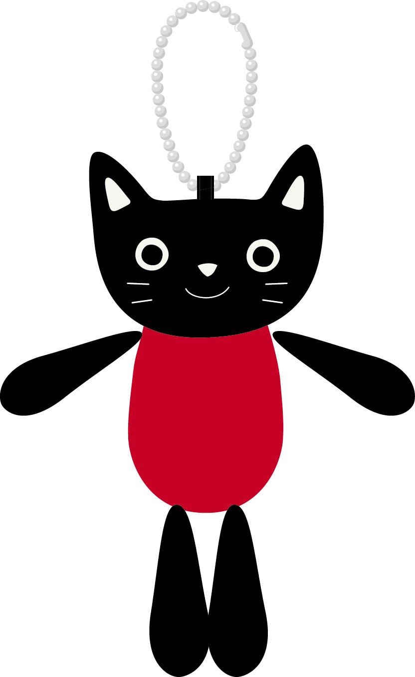 ぷらりんマスコット　黒ねこ