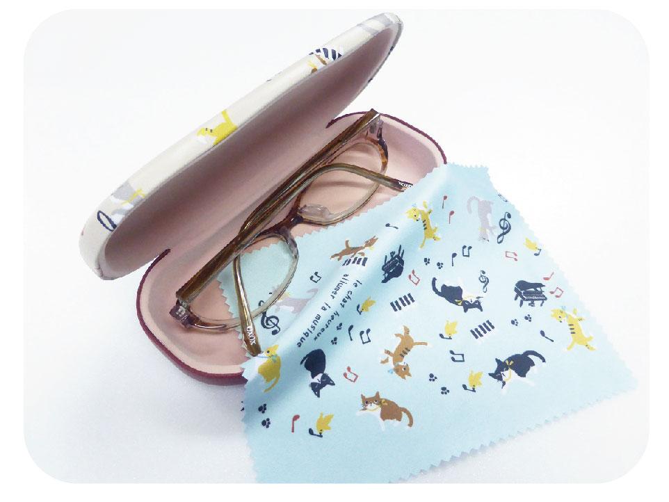 眼鏡ケースクロス付ねこ全身