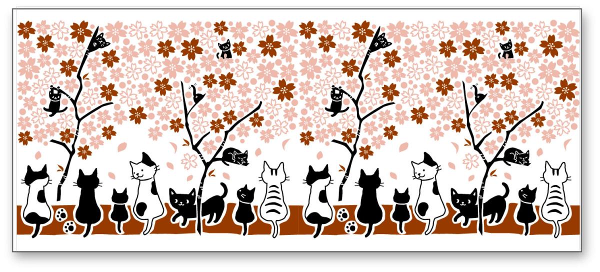 てぬぐいタオル　さくら・ピンク