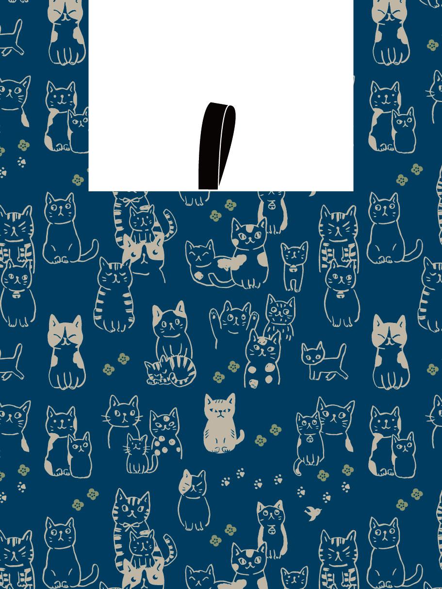 コンビニバッグ　ネイビー・全身