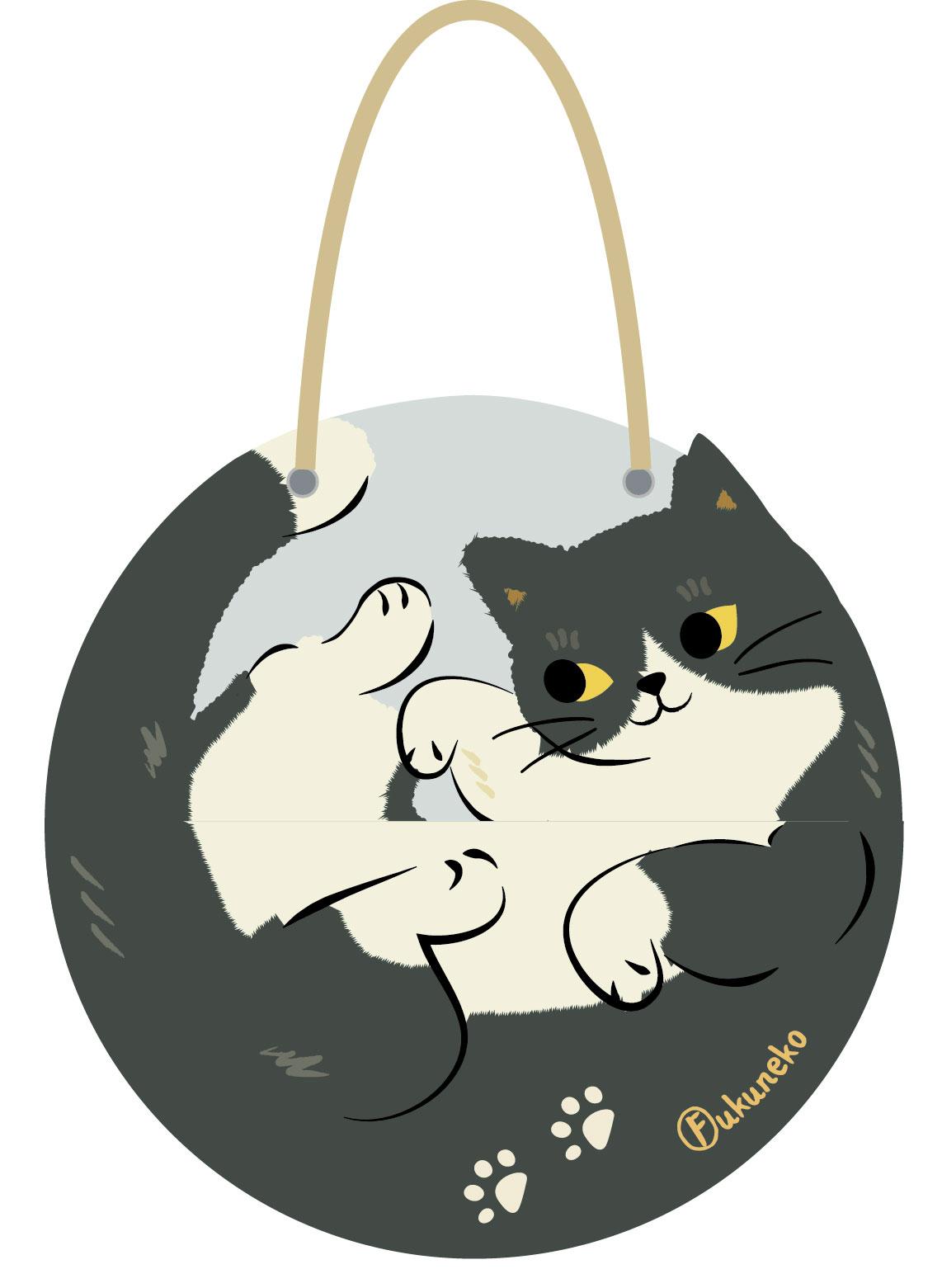 ウォールポケット　ハチワレ