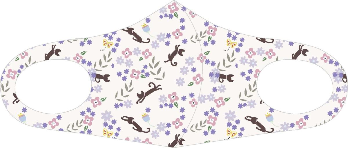 ウレタンマスク　花・ピンク