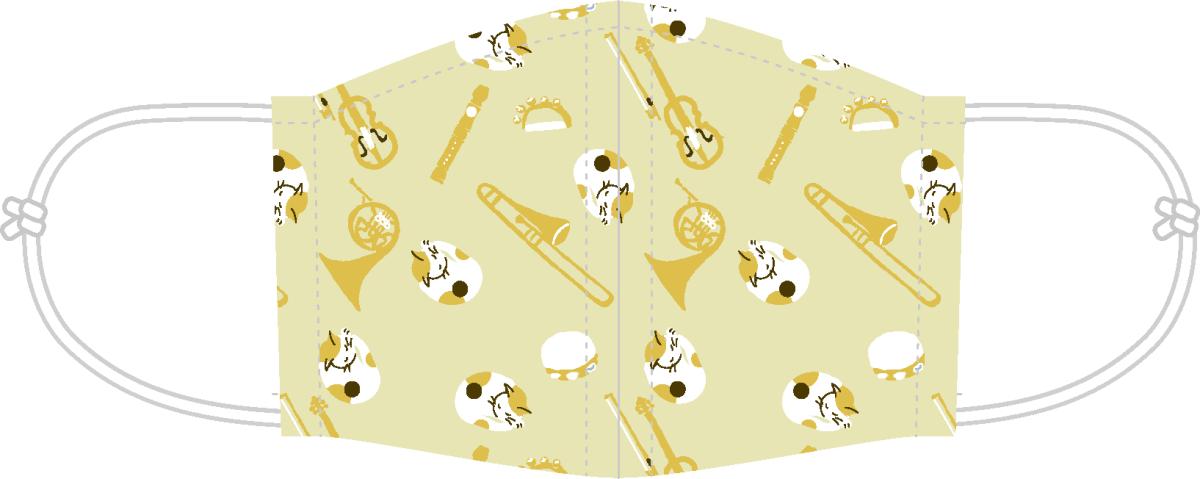 裏ガーゼふんわりマスク　楽器