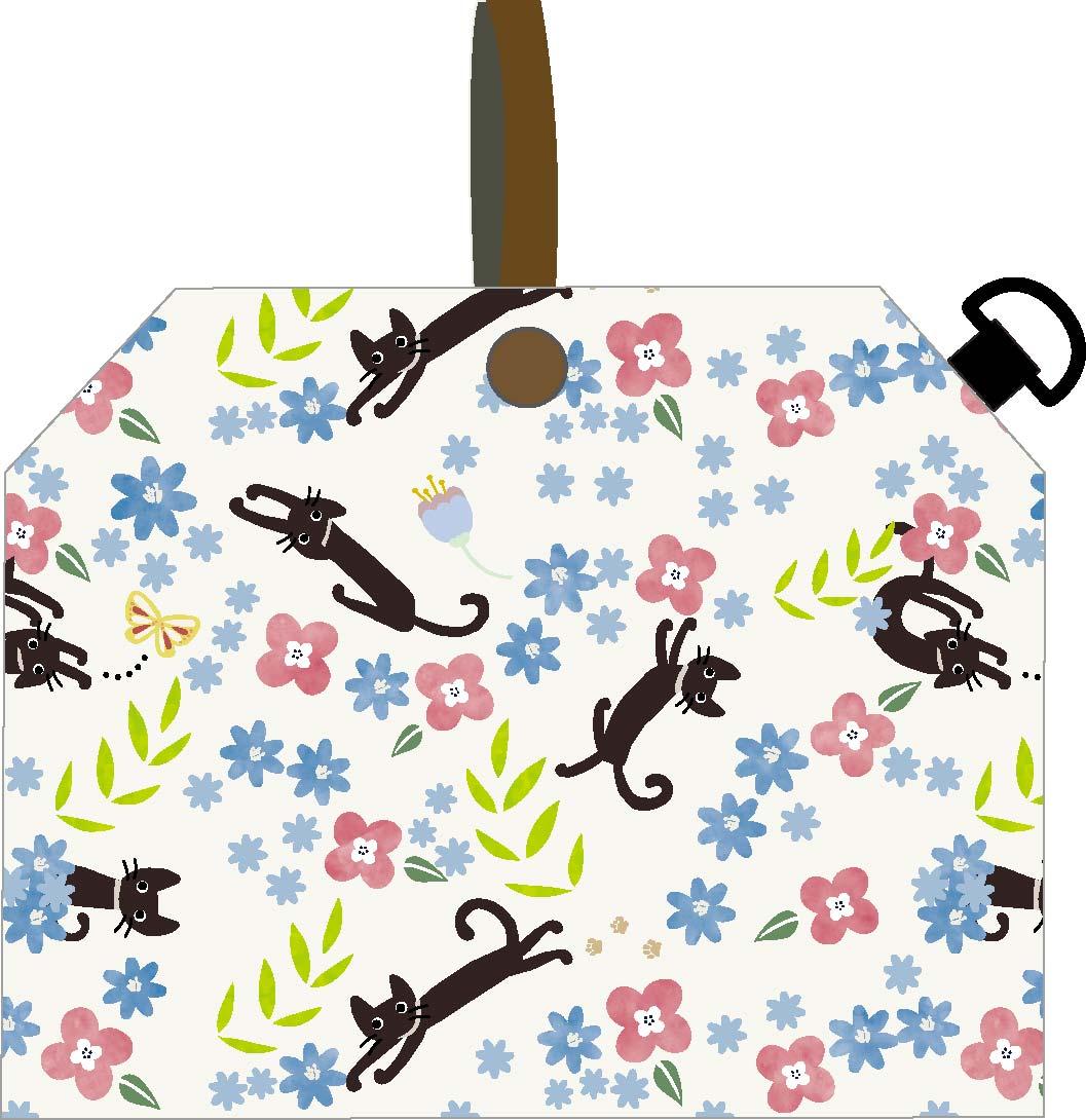 マスクカバー　花・ベージュ