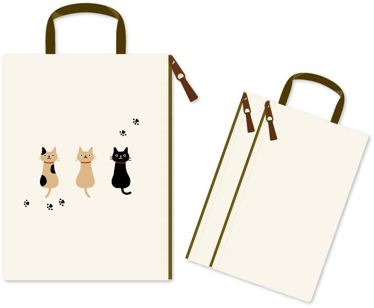 フラットポーチＬ　ベージュ