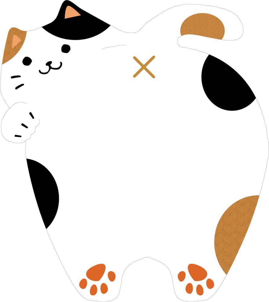 おしりマグネットメモ（ペン付き）ミケねこ