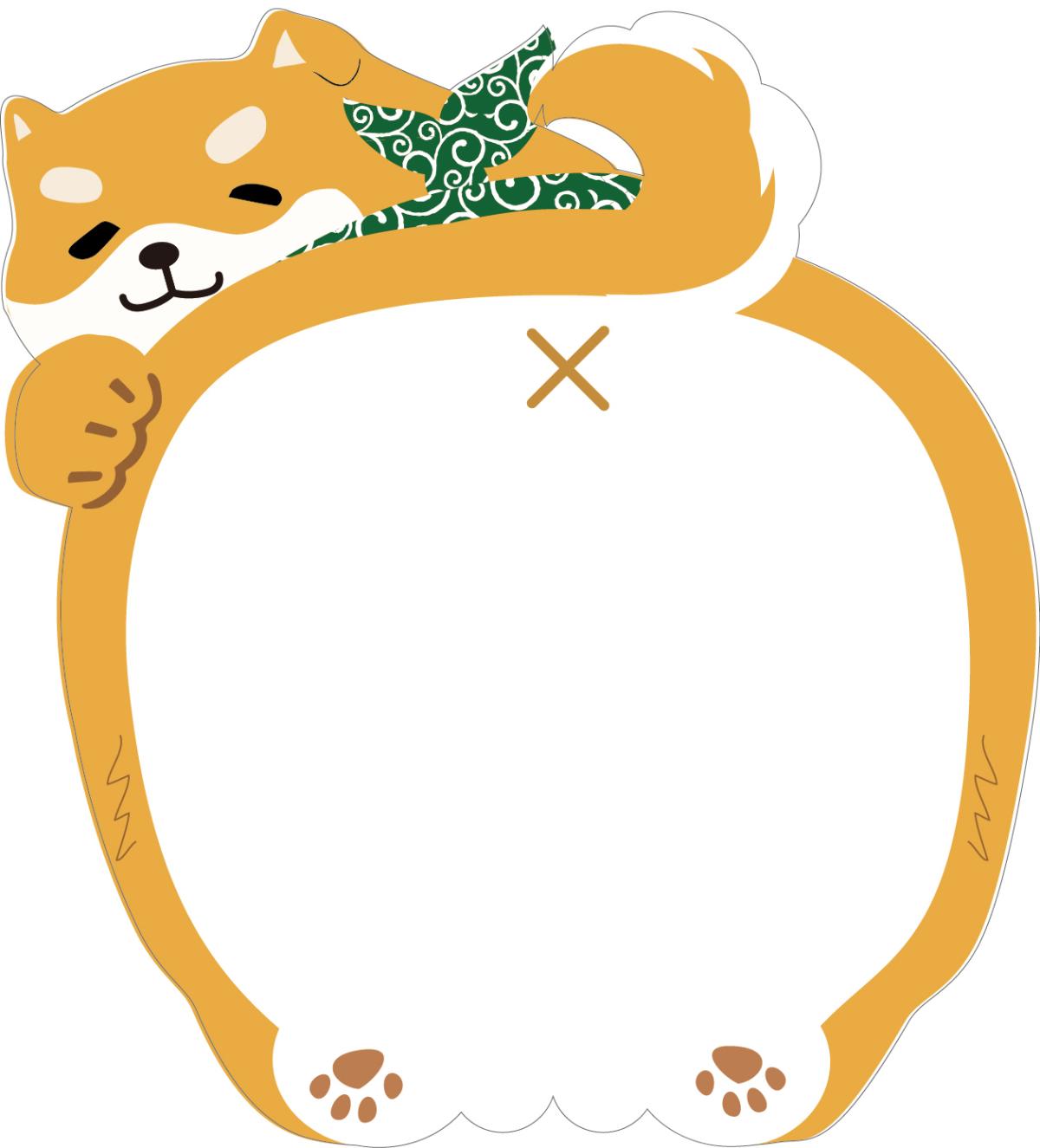 おしりマグネットメモ（ペン付き）茶しば