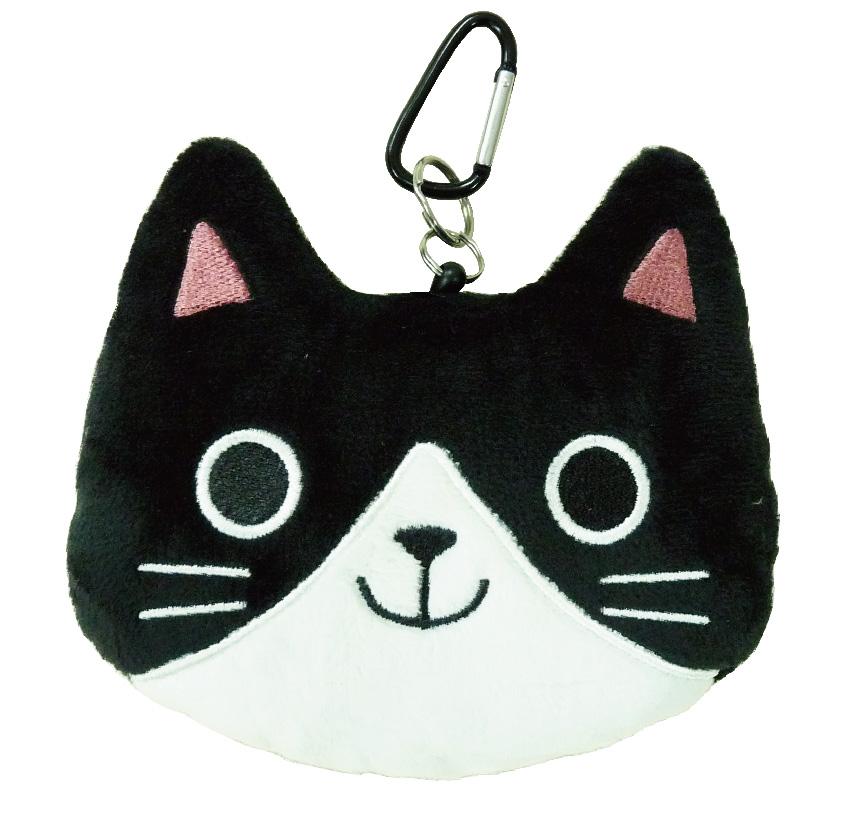 ぬいぐるみリールパスケース　ハチワレ