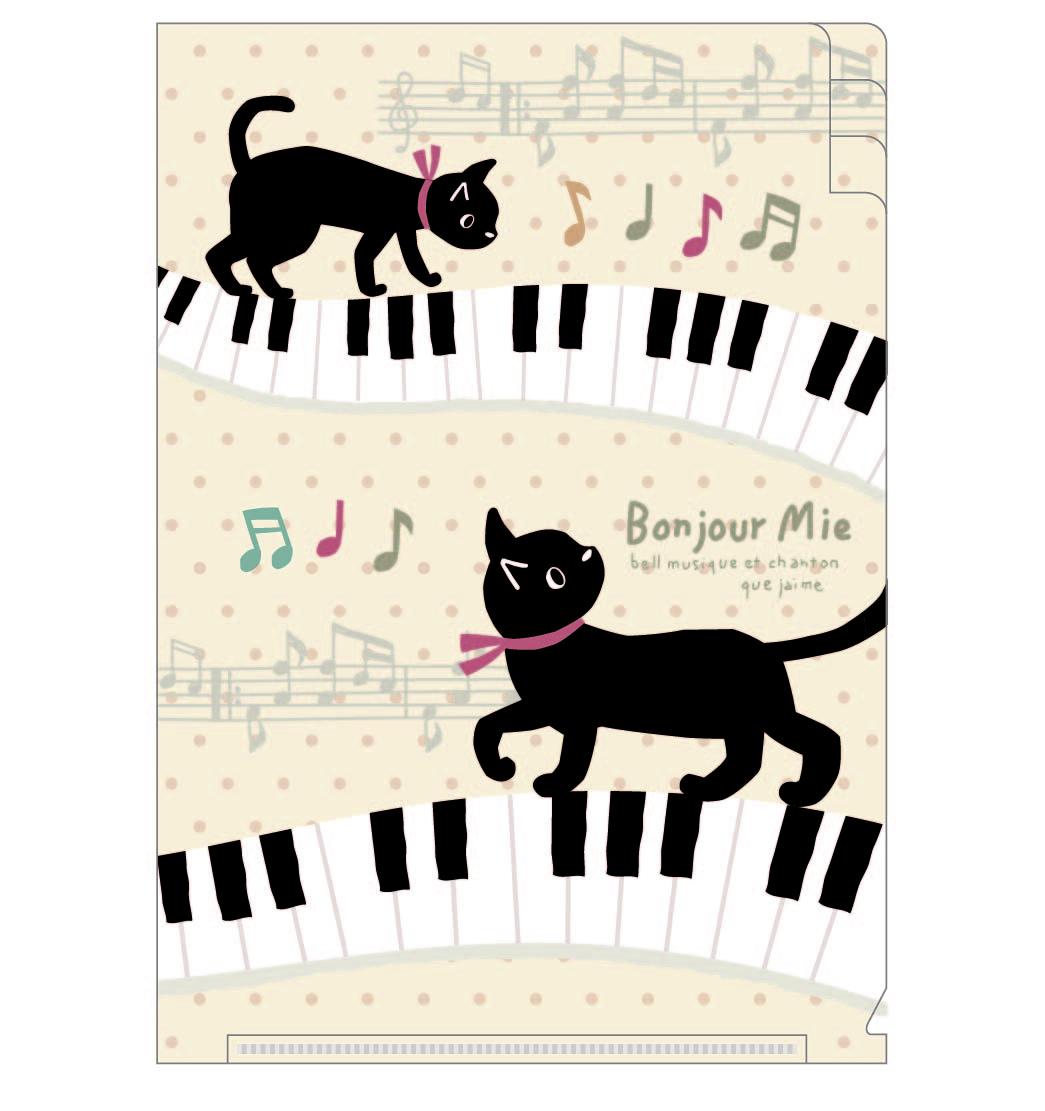 Ａ５クリアファイル　３ポケット　ミュージック