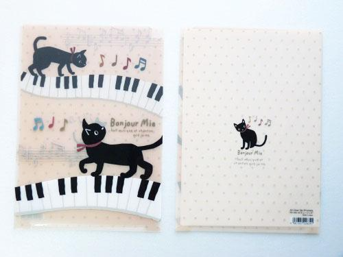 Ａ５クリアファイル　３ポケット　ミュージック