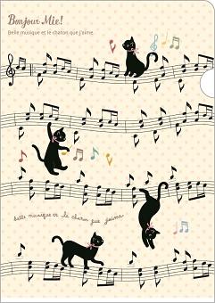 Ａ４クリアファイル　音符