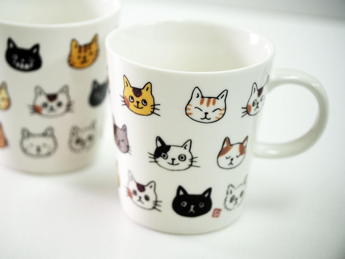 マグカップ　ねこ顔