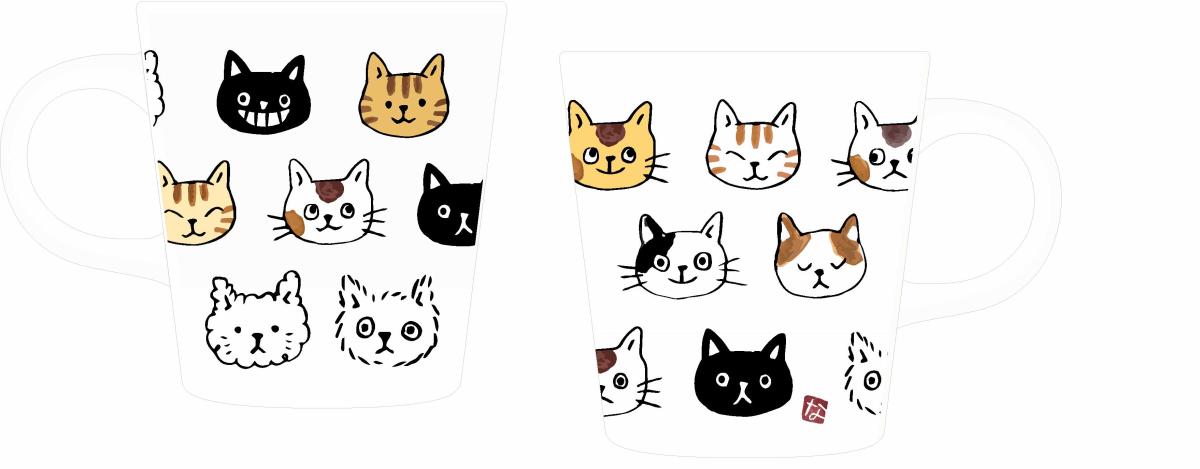 マグカップ　ねこ・顔