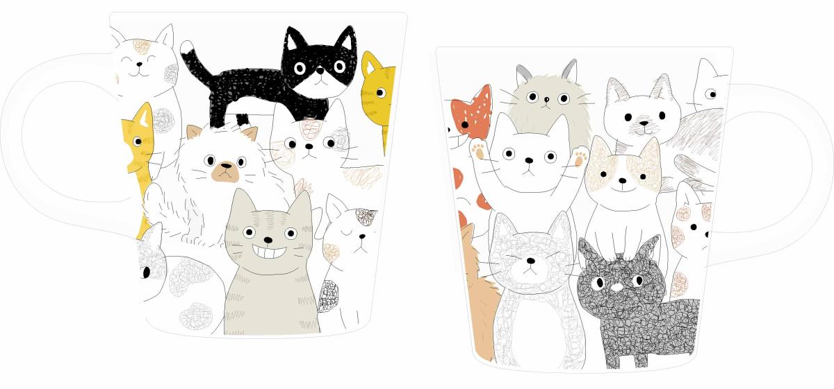 マグカップ　ねこ・全身