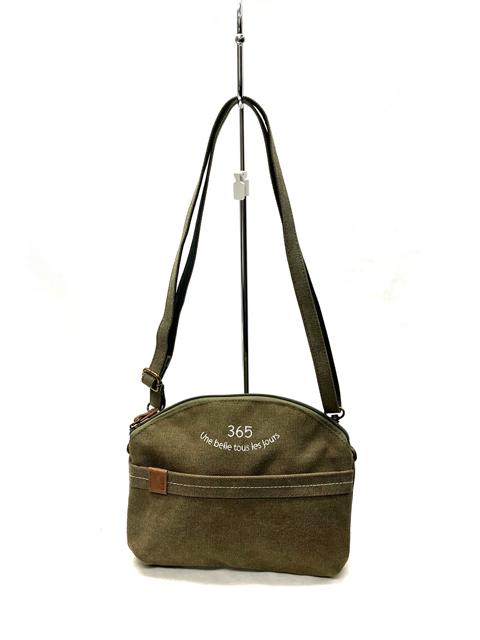 003186800 / 365　帆布　サコッシュ　ｶｰｷ